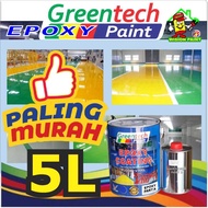 5L Epoxy paint ( GREENTECH PAINT ) Cat Lantai epoxy ( 4Liter+ 1Liter Hardener ) greentech CST