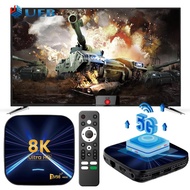 Android 14 Smart TV Box 8K HD Media Player 2.4G/5G Dual WiFi Android Box with Remote