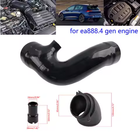 TURBO 90 INLET & SILICONE Elbow Intake Hose For VW Tiguan Golf MK8 R / GTI CS / Audi S3 8Y EA888.4 2