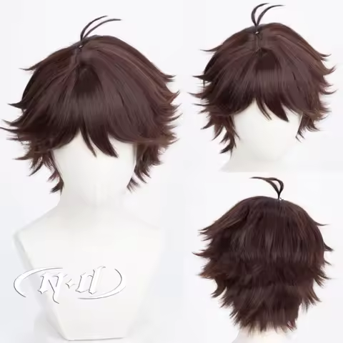 ND Tōru Oikawa Cosplay Wigs Anime Haikyū Oikawa Tōru Cosplay Dark Brown Hair Wigs for Comic Con Cose