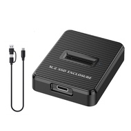 กล่องใส่ M.2แบบแข็งความเร็วสูง M.2 Nvme ถึง USB C แท่นวางมือถือสนับสนุนโพรโทคอลคู่ความจุ NVMe 2TB