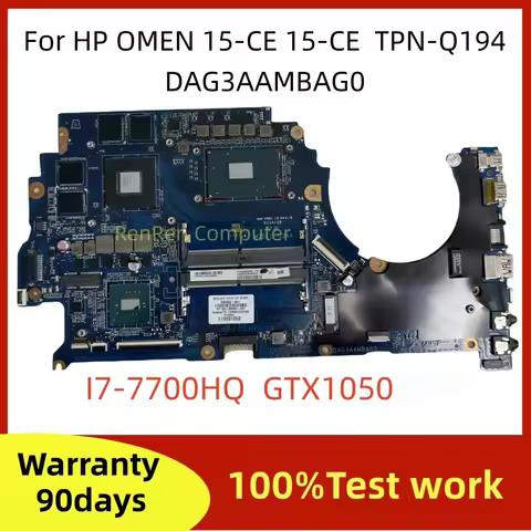 DAG3AAMBAG0 G3AA For HP OMEN 15-CE 15-CE TPN-Q194 Laptop Motherboard DDR4 I5 I7 CPU GTX1050 4G GPU D