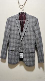全新 一折G2000 男士灰色羊毛格紋西裝外套 men grey wool suit blazer G2000