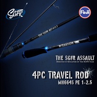 The SGFR Assault | 4pc Travel Fishing Rod | MH664S | PE 1-2.5