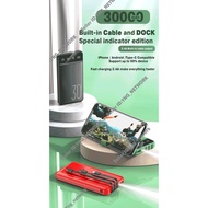 30000mAh Power Bank 30000mAh Powerbank 30000 Powerbank LED Display Quick Charge 2.1A Built-in Cable 