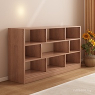 Simple Bookshelf Eight Compartments Shelf Cabinet Living Room Reading Cabinet Bookcase Lattice Solid