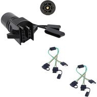 NEW SUN/NEWSUN® Trailer Electrical Adapter Bundle: 2-in-1 7-Pin to 4&5 Pin Connector Adapter + 2 Set