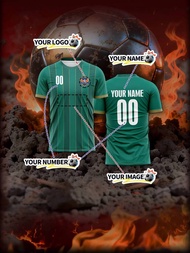Custom Photo Name Number Soccer Jersey Secure Print Fixed Image Long Service Wear Top