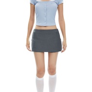 APEA American Retro Low-Waist Suit Skirt - A-line Style with Side Slits