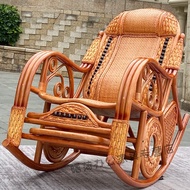 HY-JD Cold Rattan Chair Rocking Chair Natural Real Rattan Adult Recliner Home Leisure Chair Full Rattan Rattan Rattan Ro