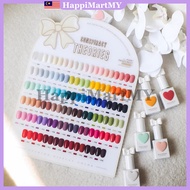 UPGRADED 58 Color Korean Macaron Sweetheart Gel Set Macaron Set of Nail Gel Polish with Chart