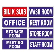 Room signage, door signage, Office Signage - 10"(w) X 4"(h)