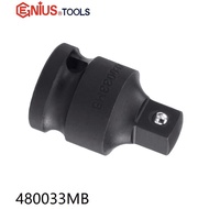 GENIUS TOOLS 1/2" DR. IMPACT ADAPTER W/STEEL BALL 1/2"F x 3/8"M (CR-Mo) - 480033MB