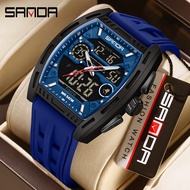 SANDA 6321 Outdoor Sports Watch Men's Electronic Quartz Dual Movement 5ATM Waterproof Watches -5