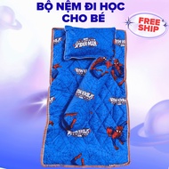 Pillow and mattress set for children going to school in quilted cotton, size 65x110cm. (specialized 
