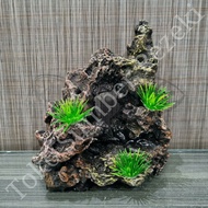 Paludarium Stone Fish Tunnel Aquarium Decoration Mountain Cliff Aquarium Relief Aquarium Stone