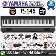 Yamaha P-145 88 Key Digital Piano with Original Adapter - Black (P145)
