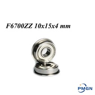 High quality 10pcs ABEC-5 F6700ZZ F6700-2Z 10x15x4 mm flanged Thin Wall Bearing Flange Ball Bearings