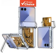 Fashion Axis Bracket Insert Card Package Matte Phone Case For Samsung for Galaxy Z Flip 7 5G Flip6 5