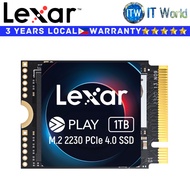 Itw | Lexar 1TB SSD Play M.2 2230 PCie 4.0 Internal (LNMPLAY001T-RNNNG)