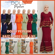 Baju Raya 2023 Dolly Peplum Kurung Baju Peplum Baju Nikah Tunang Sanding Bridesmaid Dress Muslimah W