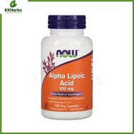 NOW Foods - α 硫辛酸 100 毫克 120 粒素食膠囊 [香港行貨] 此日期前最佳:2027年10月31日