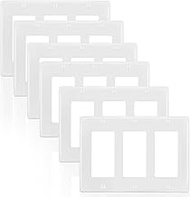 Switch Outlet Wall Plate Cover 3-Gang Decora Electrical Faceplate for Light Switches, Smart Switch,D