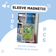 (100 PCS) Plastic Magnetic Toploader Protective Sleeve/ 30 Micron