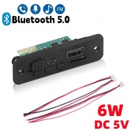 DC 5V 6W Amplifier MP3 Decoder Board 2*3W Bluetooth 5.0 Music Player USB Module FM AUX Radio Handsfree Call For Car Speaker