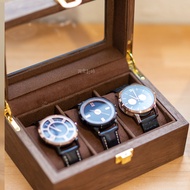 Brown Wood Grain Watch Collection Box (Wood H3E) Storage 3 Items