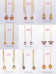 Merdeka 916 Gold Long Tassel Earrings / Subang Jatuh Jarum Panjang Emas 916 (ERJ000001)