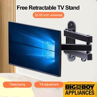 14-55 Inch Retractable TV Stand Wall Bracket Wall Mount Stand Adjustable Bracket For LED TV