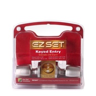 EZSET Satin Stainless Steel Entrance Doorknob Lock Set