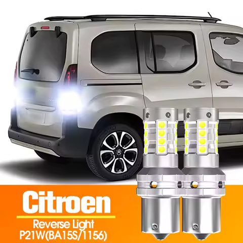 2pcs LED Reverse Light Blub Backup Lamp Canbus P21W BA15S 1156 For Citroen Berlingo C1 C2 C3 C5 C8 D