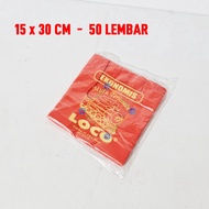 MERAH Small Plastic Plastic Bag 15 x 30 cm Red 15x30 cm