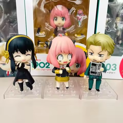 Q Version Spy X Family Anya Loid Yor Forger Family Clay Figures Interchangeable Faces Kawaii Anime C