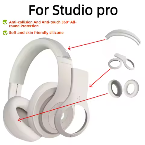 【 3-in-1 】 Silicone protective cover, scratch resistant ear pad protective cover/shell cover/headban