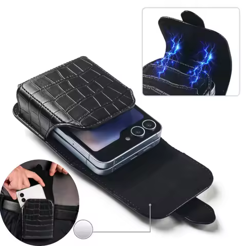Leather Phone Case Bag for Samsung Galaxy Z Flip3 Flip4 Flip5 Flip6 Flip7 Flip8 Motorola Razr 70/60/