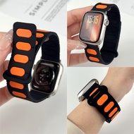 Soft Silicone Strap, Fashion Magnetic Bracelet Compatible for AppIe Watch Series 12 11 10 SE3 2 1 45