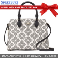 Kate Spade Handbag In Gift Box Signature Spade Flower Small Satchel Black Multi # KI792
