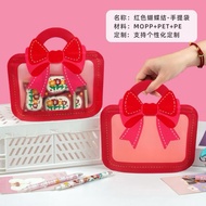 RETAIL 1 pc stand-up zip bag, pretty bow bag for gift accessories, nougat candy ----- Bow bag in 3 d