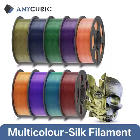 ANYCUBIC Dual-Color Silk Filament Silk Texture FDM 3D Printer PLA Filament Shine Bright Multicolor S