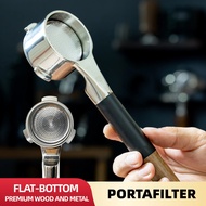 NEOUZA 51mm Bottomless Portafilter 3 Ears for Donlim De'Longhi EM450 CASABREWS HiBREW | Flat-On-Coun