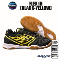 Donic Waldner Flex III Excellent Grip Lightweight Table Tennis Shoe Black-Yellow