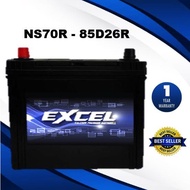 EXCEL NS70R  - 85D26R Maintenance Free Battery  Car Battery For Unser, Wira+++