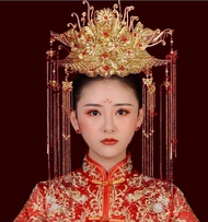 ใหม่ Vintage Royal งานแต่งงาน Headwear สไตล์จีนแบบดั้งเดิมเครื่องแต่งกายอุปกรณ์เสริมเพื่อนเจ้าสาว Cr