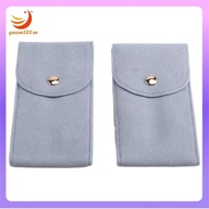 [gaozuo523.vn] Portable Travel Case 5.1 X 2.8 Inch Watch Storage Pouch 2 Pcs Flannelette Jewelry Sto