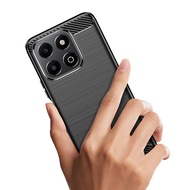 Soft Carbon Fiber Casing For Honor X6B 4G HonorX6B X6 B X 6B Carbon Fiber Shockproof Slim Back Prote