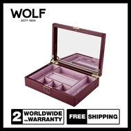 WOLF X LIBERTY รุ่น Ianthe Medium Jewellery Box (Burgundy)