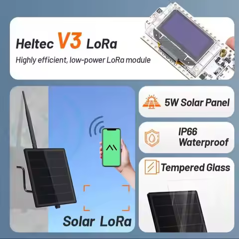 D5L H1 Meshtastic Mesh LoRa Node Repeater 5W Solar Power Kit 3.7v Output for Built in Heltec ESP32 V